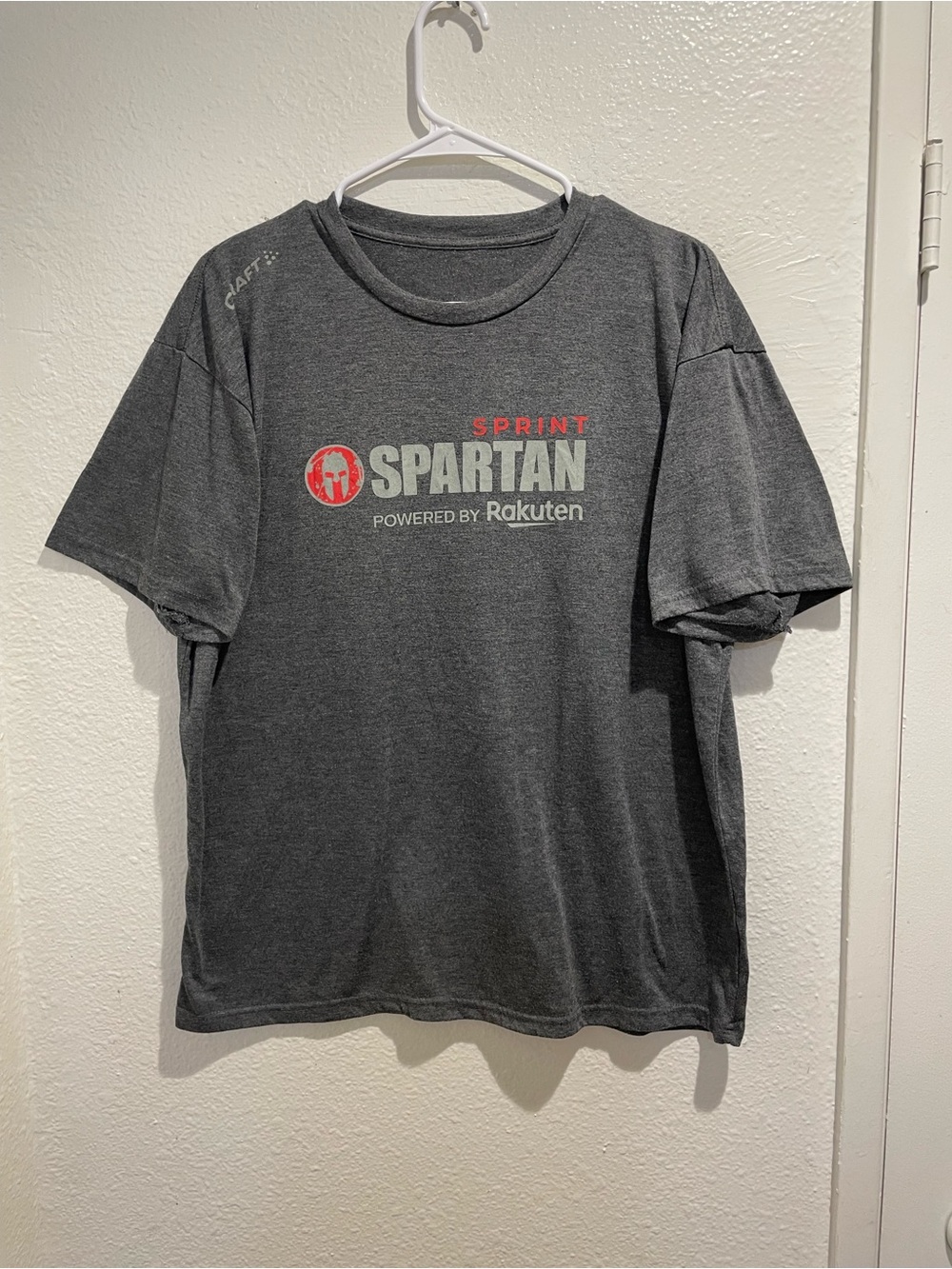 Craft Spartan Race Finisher Trifecta Qualifier Charcoal Athletic Tee Men's XL